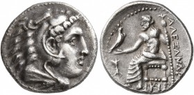 KINGS OF MACEDON. Alexander III ‘the Great’, 336-323 BC. Drachm (Silver, 17 mm, 4.14 g, 12 h), Miletos, struck under Philoxenos, circa 325-323. Head o...