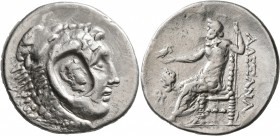 KINGS OF MACEDON. Alexander III ‘the Great’, 336-323 BC. Tetradrachm (Silver, 33 mm, 15.95 g, 1 h), Smyrna, circa 220-200. Head of Herakles to right, ...