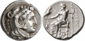 KINGS OF MACEDON. Alexander III ‘the Great’, 336-323 BC. Tetradrachm (Silver, 24 mm, 17.12 g, 7 h), Myriandrus, struck under Menes or Philotas, circa ...