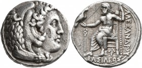 KINGS OF MACEDON. Alexander III ‘the Great’, 336-323 BC. Tetradrachm (Silver, 26 mm, 17.17 g, 7 h), Arados, struck under Menes or Laomedon, 324/3-320....