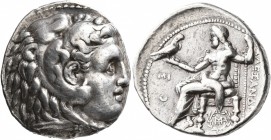 KINGS OF MACEDON. Alexander III ‘the Great’, 336-323 BC. Tetradrachm (Silver, 27 mm, 17.05 g, 8 h), Babylon I, struck under Seleukos I, circa 311-300....