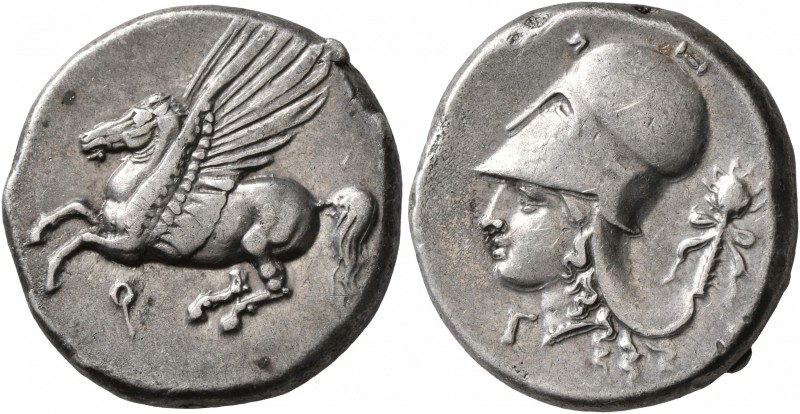 CORINTHIA. Corinth. Circa 375-300 BC. Stater (Silver, 21 mm, 8.53 g, 7 h). Ϙ Peg...