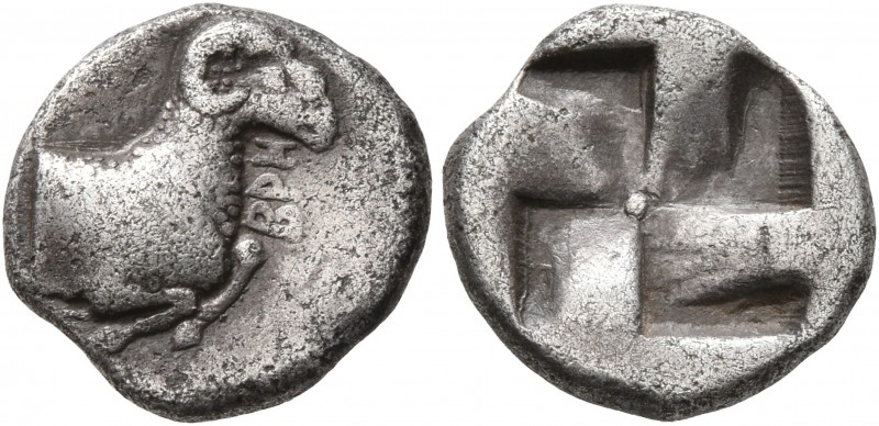 TROAS. Kebren. 5th century BC. Hemidrachm (Silver, 12 mm, 1.57 g). Forepart of r...