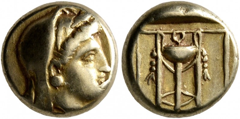 LESBOS. Mytilene. Circa 377-326 BC. Hekte (Electrum, 10 mm, 2.55 g, 11 h). Veile...