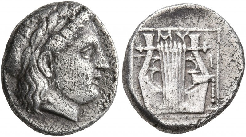 LESBOS. Mytilene. Circa 350-250 BC. Hemidrachm (Silver, 15 mm, 2.75 g, 5 h). Lau...