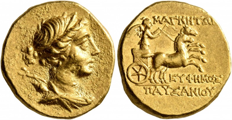 IONIA. Magnesia ad Maeandrum. Circa 130-120 BC. Stater (Gold, 18 mm, 8.44 g, 12 ...