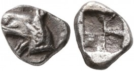 IONIA. Phokaia. Circa 521-478 BC. Hemiobol (Silver, 6 mm, 0.28 g). Head of a griffin to left. Rev. Rough incuse square. CNG E-Auction 418 (2018), 276....