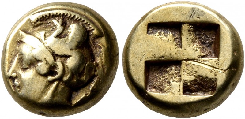 IONIA. Phokaia. Circa 478-387 BC. Hekte (Electrum, 10 mm, 2.47 g). Head of Athen...