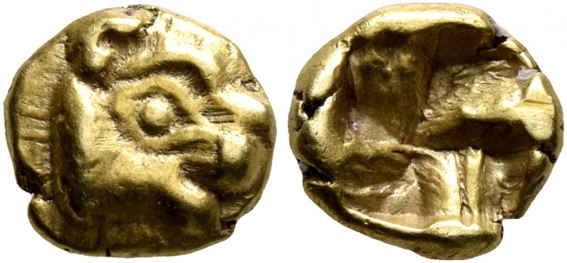 IONIA. Uncertain. Circa 600-550 BC. 1/24 Stater (Electrum, 7 mm, 0.58 g), Phokai...