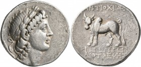 CARIA. Antioch ad Maeandrum. Circa 90/89-65/60 BC. Tetradrachm (Silver, 29 mm, 16.08 g, 1 h), Diotrephes, magistrate for the first time. Laureate head...