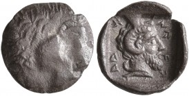 DYNASTS OF LYCIA. Ddenewele, circa 420/10-400 BC. Obol (Silver, 10 mm, 0.42 g, 9 h). Uncertain design (head to right?). Rev. &#66181;&#66181;&#66202;-...