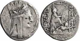 KINGS OF ARMENIA. Tigranes II ‘the Great’, 95-56 BC. Tetradrachm (Silver, 27 mm, 15.63 g, 1 h), Tigranokerta, circa 80-68. Draped bust of Tigranes II ...