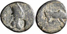 KINGS OF COMMAGENE. Mithradates II, circa 34-20 BC. Oktachalkon (Bronze, 25 mm, 10.55 g, 2 h), struck in the name of Antiochos I Theos and Mithradates...