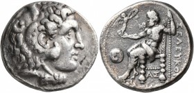 SELEUKID KINGS OF SYRIA. Seleukos I Nikator, 312-281 BC. Tetradrachm (Silver, 26 mm, 16.90 g, 12 h), Sardes, 282-281. Head of Herakles to right, weari...