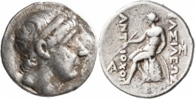 SELEUKID KINGS OF SYRIA. Antiochos I Soter, 281-261 BC. Tetradrachm (Silver, 28 mm, 17.00 g, 11 h), Seleukeia on the Tigris. Diademed head of Antiocho...