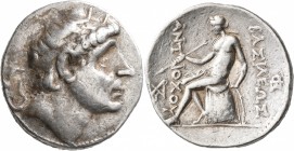 SELEUKID KINGS OF SYRIA. Antiochos II Theos, 261-246 BC. Tetradrachm (Silver, 29 mm, 17.13 g, 2 h), Seleukeia on the Tigris. Diademed head of Antiocho...