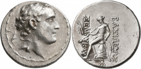 SELEUKID KINGS OF SYRIA. Seleukos IV Philopator, 187-175 BC. Tetradrachm (Silver, 29 mm, 16.93 g, 12 h), Antiochia on the Orontes. Diademed head of Se...