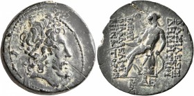 SELEUKID KINGS OF SYRIA. Demetrios II Nikator, first reign, 146-138 BC. AE (Bronze, 25 mm, 12.24 g, 1 h), Antiochia on the Orontes. Laureate head of Z...