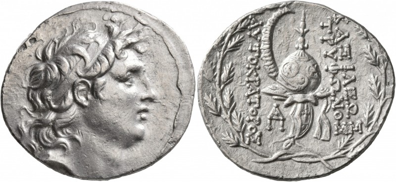 SELEUKID KINGS OF SYRIA. Tryphon, circa 142-138 BC. Tetradrachm (Silver, 32 mm, ...