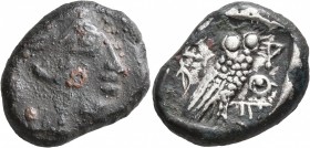 ARABIA, Northwestern. Lihyan. Circa 2nd-1st centuries BC. Tetradrachm (Silver, 26 mm, 13.95 g, 9 h), imitating Athens. Devolved head ot Athena to righ...