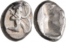 PERSIA, Achaemenid Empire. Time of Darios I to Xerxes II, circa 485-420 BC. Siglos (Silver, 17 mm, 5.53 g), Sardes or subsidiary mint. Persian king or...