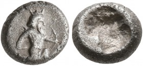 PERSIA, Achaemenid Empire. Time of Artaxerxes II to Artaxerxes III, circa 375-340 BC. 1/8 Siglos (Silver, 7 mm, 0.57 g), Sardes. Persian king or hero ...