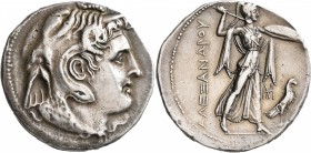 PTOLEMAIC KINGS OF EGYPT. Ptolemy I Soter, As satrap, 323-305 BC. Tetradrachm (Silver, 29 mm, 15.66 g, 12 h), reduced Ptolemaic standard, uncertain mi...