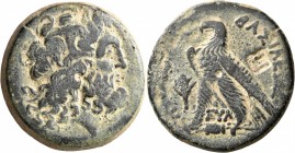 PTOLEMAIC KINGS OF EGYPT. Ptolemy VI Philometor, first reign, 180-164 BC. Hemidrachm (Bronze, 37 mm, 44.33 g, 12 h), uncertain mint on Cyprus. Diademe...