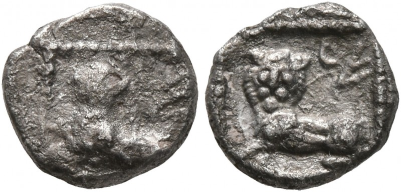 SAMARIA. 'Middle Levantine' Series. Circa 375-333 BC. Obol (Silver, 9 mm, 0.68 g...