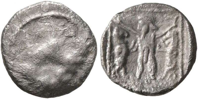 SAMARIA. 'Middle Levantine' Series. Circa 375-333 BC. Obol (Silver, 9 mm, 0.47 g...