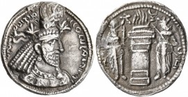 SASANIAN KINGS. Narseh, 293-303. Hemidrachm (Silver, 19 mm, 2.47 g, 3 h), Style B (probably Ktesiphon). MZDYSN BGY NRSHY MRKAN MRKA 'YR'N MNW CTRY MN ...