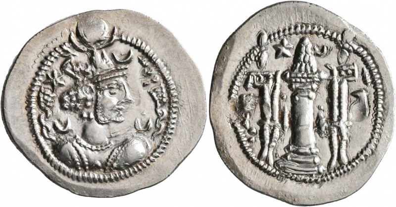 SASANIAN KINGS. Kavadh I, first reign, 488-497. Drachm (Silver, 29 mm, 4.13 g, 4...