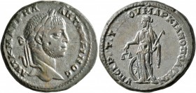 MOESIA INFERIOR. Marcianopolis. Elagabalus, 218-222. Tetrassarion (Bronze, 26 mm, 10.75 g, 6 h), Sergius Titianus, legatus consularos, 222. ΑΥΤ Κ Μ ΑΥ...