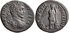 THRACE. Augusta Traiana. Geta, 209-211. Assarion (Bronze, 20 mm, 3.85 g, 7 h). AVT K Π CEΠTI ΓETAC Laureate and cuirassed bust of Geta to right, seen ...