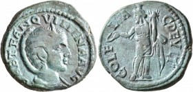 THRACE. Deultum. Tranquillina, Augusta, 241-244. AE (Orichalcum, 23 mm, 8.54 g, 7 h). SAB TRANQVILLINA AVG Diademed and draped bust of Tranquillina to...