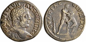 THRACE. Serdica. Caracalla, 198-217. Tetrassarion (Orichalcum, 31 mm, 17.00 g, 1 h). AYT K M AYP CEYH ANTΩNEINOC Laureate head of Caracalla to right. ...