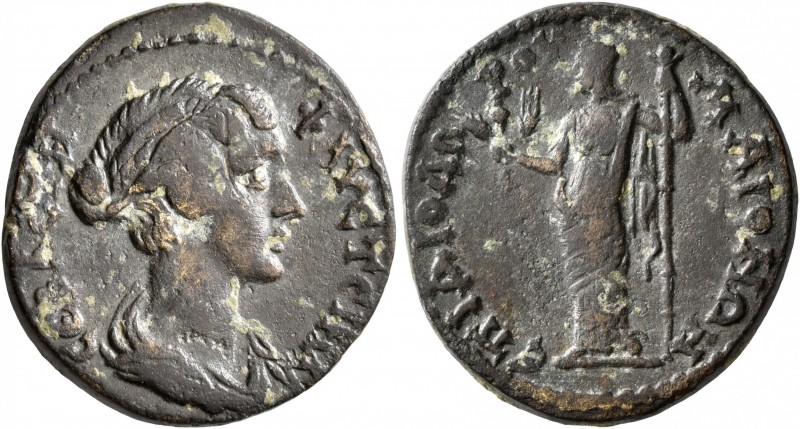 LYDIA. Maeonia. Faustina Junior, Augusta, 147-175. Assarion (Orichalcum, 22 mm, ...