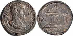 PHRYGIA. Cibyra. Gallienus, 253-268. Oktassarion (?) (Orichalcum, 30 mm, 20.99 g, 1 h). AY KAICAP ΓAΛΛIHNOC Laureate and cuirassed bust of Gallienus t...