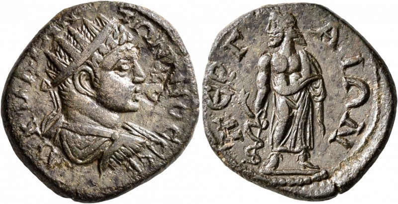 Biddr Leu Numismatik Web Auction 11 Lot 1340 Pamphylia Perge Elagabalus 218 222 Ae Bronze 25 Mm 10 00 G 1 H Ay K M