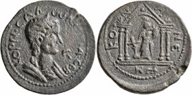 PISIDIA. Conana. Salonina, Augusta, 254-268. Hexassarion (Bronze, 31 mm, 15.59 g, 7 h). ΚΟΡΝ•CΑΛωΝ[ЄΙΝ]Α•CЄΒ Draped bust of Salonina to right, wearing...
