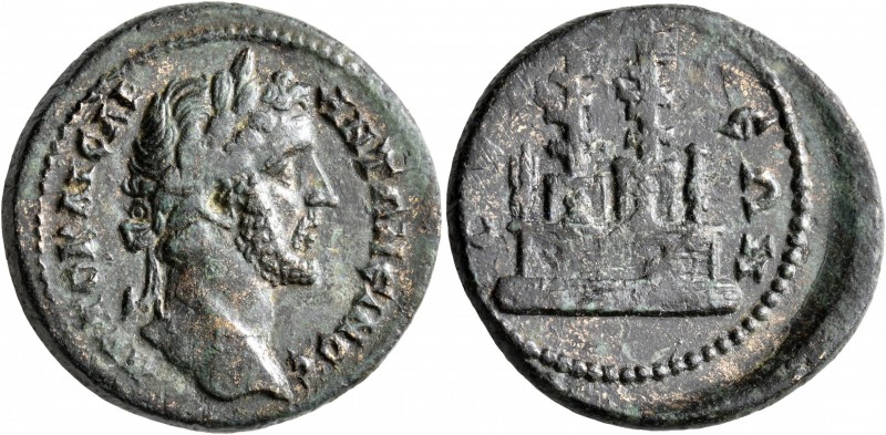 PISIDIA. Selge. Antoninus Pius, 138-161. Diassarion (Orichalcum, 26 mm, 11.27 g,...