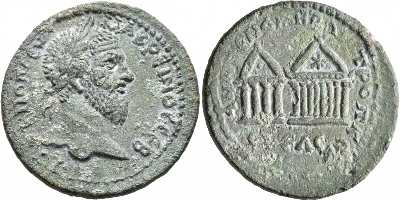 CILICIA. Anazarbus. Macrinus, 217-218. Triassarion (Bronze, 28 mm, 13.32 g, 7 h)...