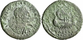 CILICIA. Tarsus. Caracalla, 198-217. Hexassarion (Bronze, 34 mm, 16.30 g, 1 h). AY[T] KAI M AYP CЄOY[H]POC ANTΩNЄINOC CЄB / Π - [Π] Laureate and cuira...