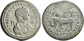 CILICIA. Tarsus. Caracalla, 198-217. Hexassarion (Bronze, 35 mm, 15.33 g, 6 h). ΑΥΤ ΚΑΙ Μ ΑΥΡ CЄΥΗΡΟC ΑΝΤΩΝЄΙΝΟC / Π - Π Bust of Caracalla to right, w...