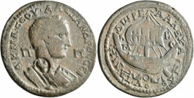 CILICIA. Tarsus. Severus Alexander, 222-235. Hexassarion (Bronze, 37 mm, 20.55 g, 1 h). ΑΥ Κ Μ Α ϹЄΟΥ ΑΛЄΞΑΝΔΡΟϹ ϹЄΒ / Π - Π Bust of Severus Alexander...