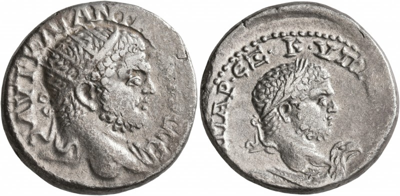 SYRIA, Coele-Syria. Damascus. Caracalla, 198-217. Tetradrachm (Silver, 25 mm, 11...