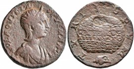 PHOENICIA. Tyre. Aquilia Severa, Augusta, 220-221 & 221-222. Tetrassarion (Bronze, 27 mm, 11.43 g, 12 h). IVL AQVILIA SEVERA AVG Draped bust of Aquili...