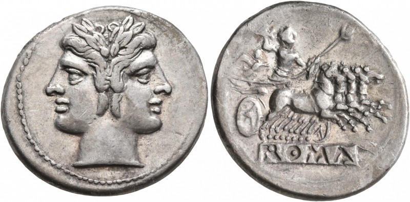 Anonymous, circa 225-214 BC. Quadrigatus - Didrachm (Silver, 24 mm, 6.70 g, 11 h...