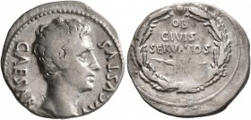 Augustus, 27 BC-AD 14. Denarius (Silver, 19 mm, 3.64 g, 7 h), uncertain mint in Spain (Colonia Patricia?), 19 BC. CAESAR AVGVSTVS Bare head of Augustu...