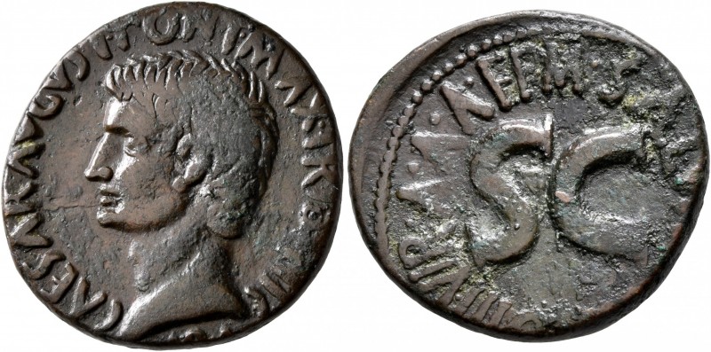 Augustus, 27 BC-AD 14. As (Copper, 26 mm, 10.18 g, 2 h), with Salvius M. Otho, m...